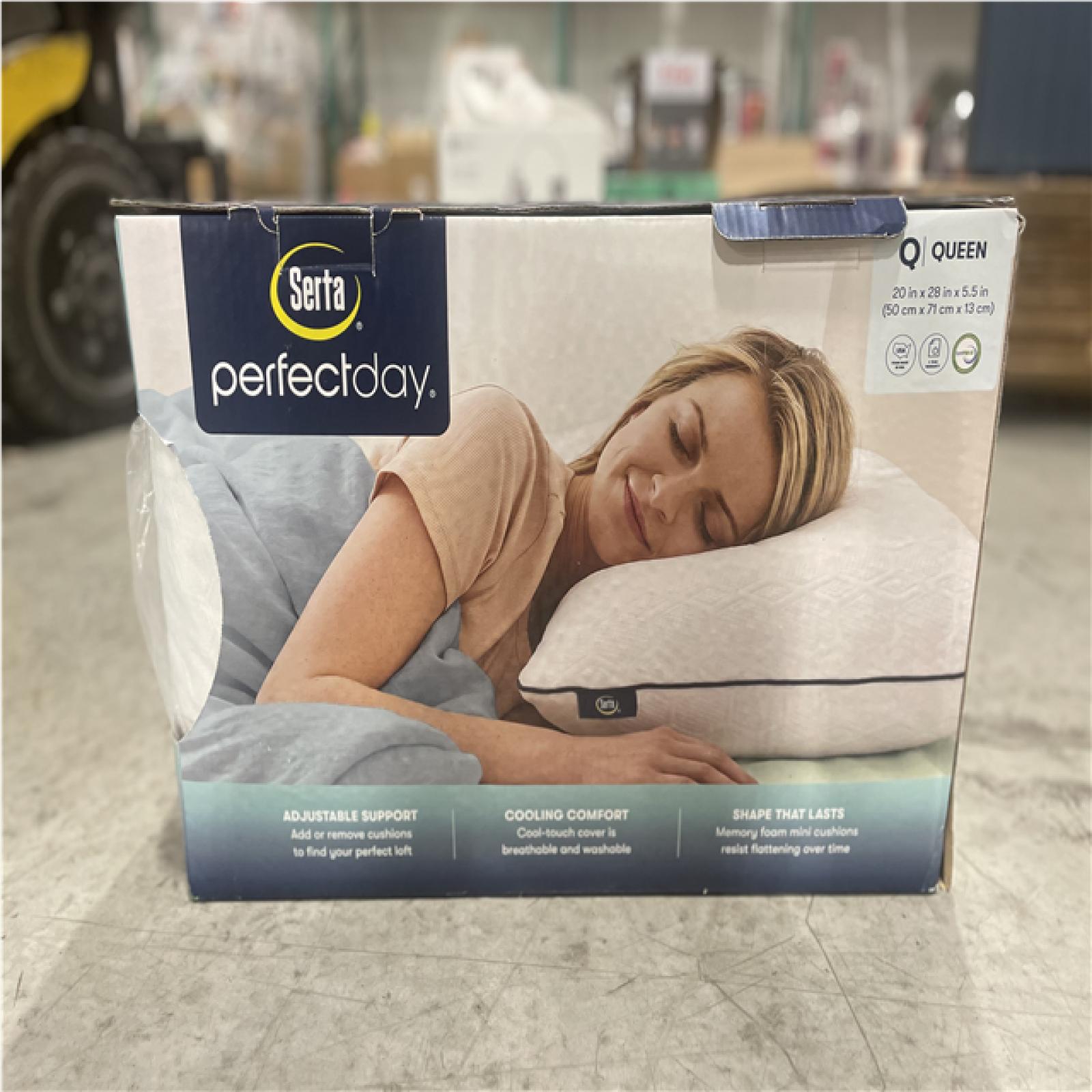 NEW! - Serta Perfect Day Custom Cloud Adjustable Memory Foam Cluster Queen Pillow