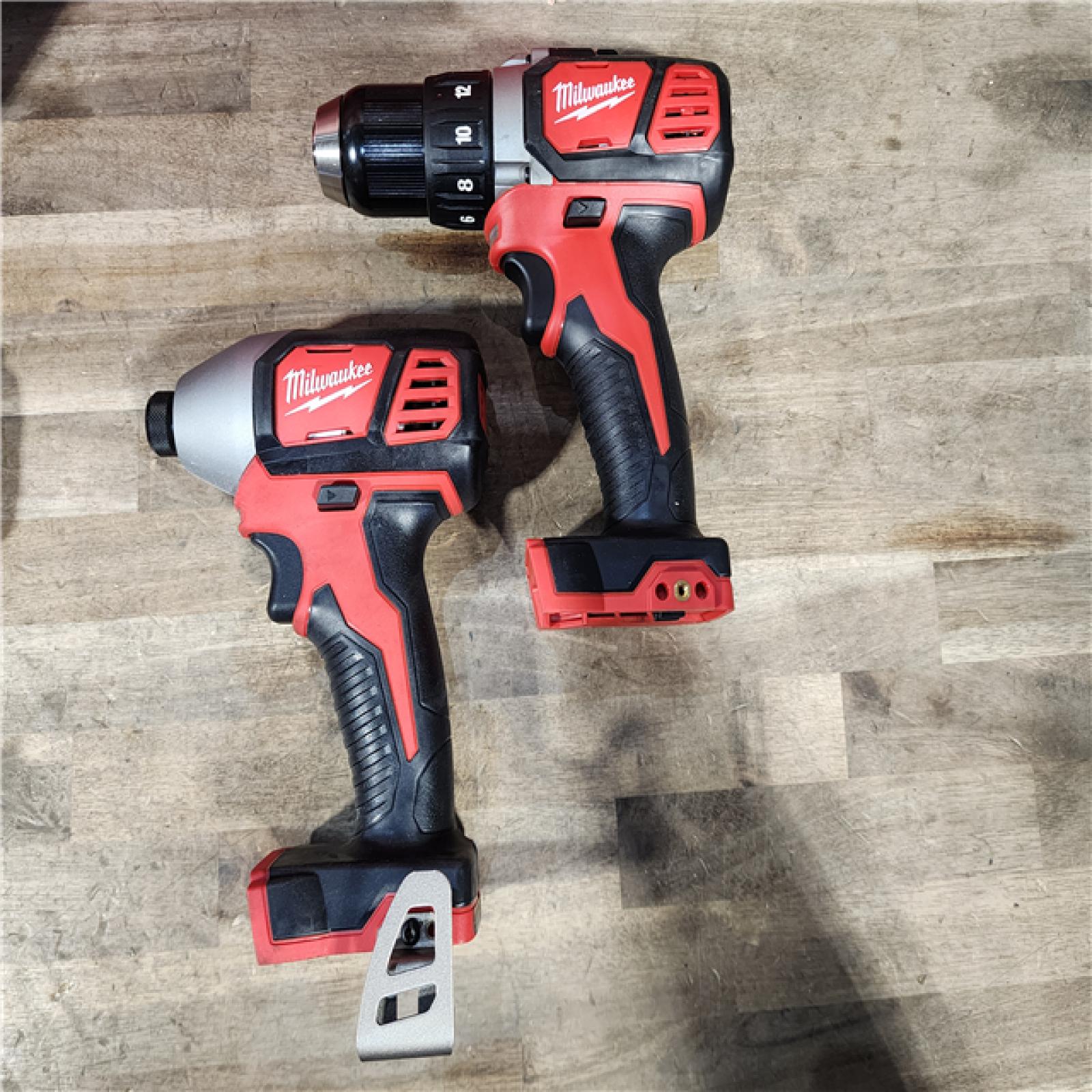HOUSTON LOCATION - AS-IS Milwaukee 18V Cordless Brushed 2-Tool Drill/Driver and Impact Driver Kit