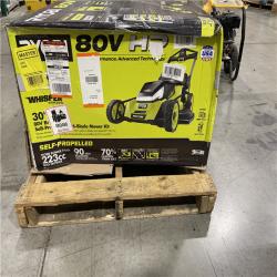 DALLAS LOCATION- RYOBI 80V HP Brushless Battery Cordless Electric 30 in. Multi-Blade Lawn Mower