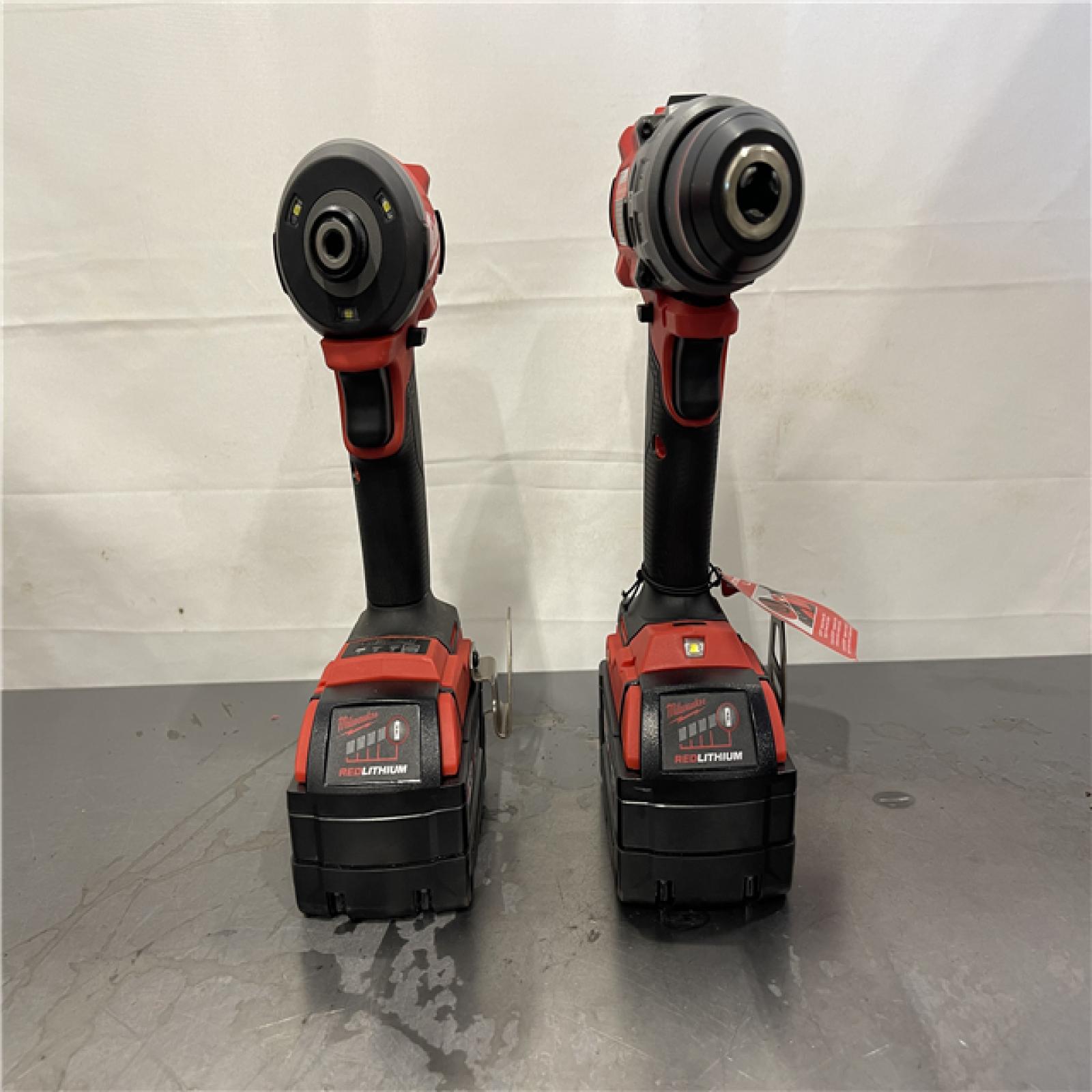 AS-IS - Milwaukee M18 FUEL 18V Lithium-Ion Brushless Cordless Hammer Drill and Impact Driver Combo Kit (2-Tool) with 2 Batteries