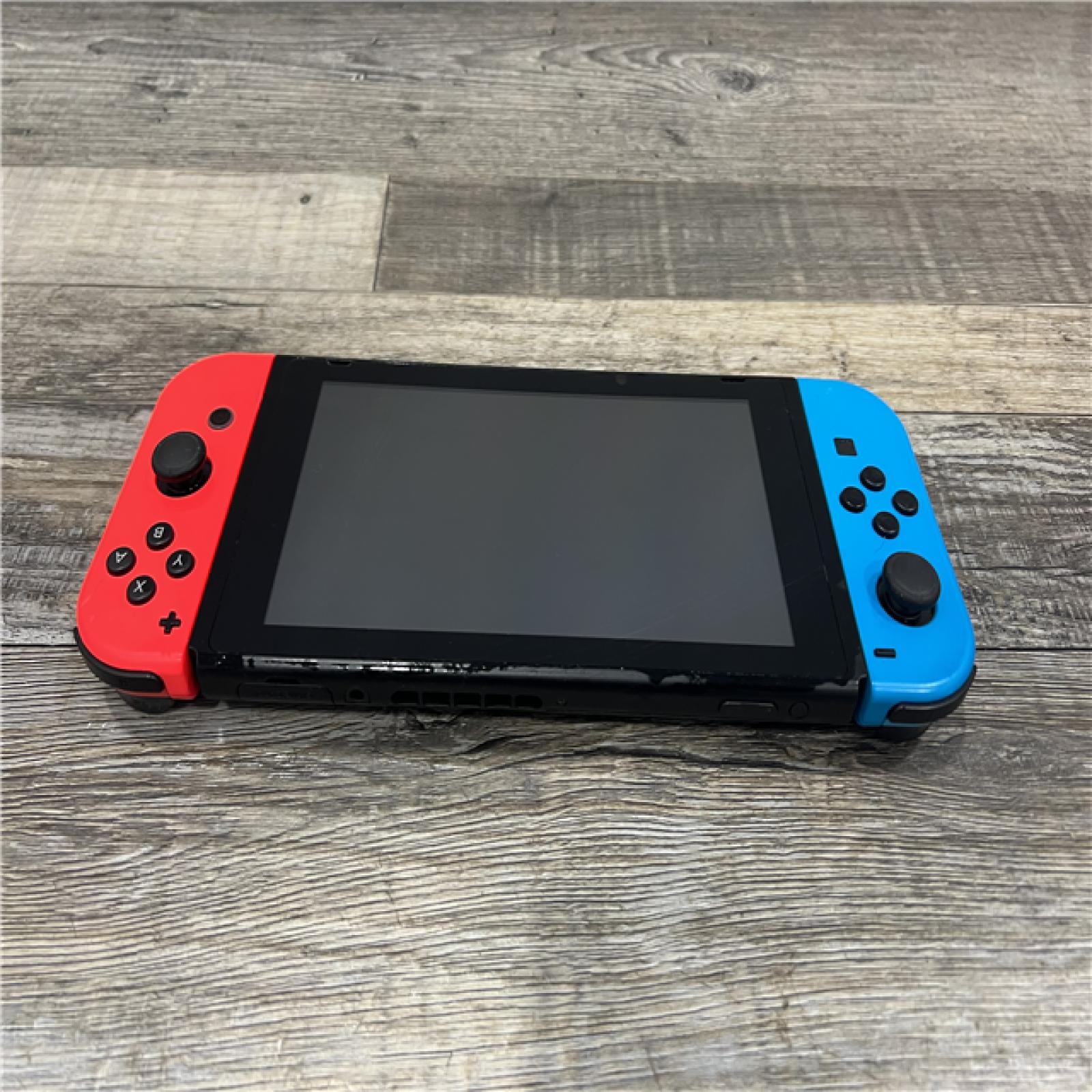 AS-IS Nintendo Switch -Neon Blue Joy-Con & Neon Red