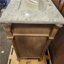 Phoenix AS-IS Ove Decors Dual Sink 72 Marbel Top With 5-Drawers and 2-Single Doors (Assembled) (Marble Top Intact)