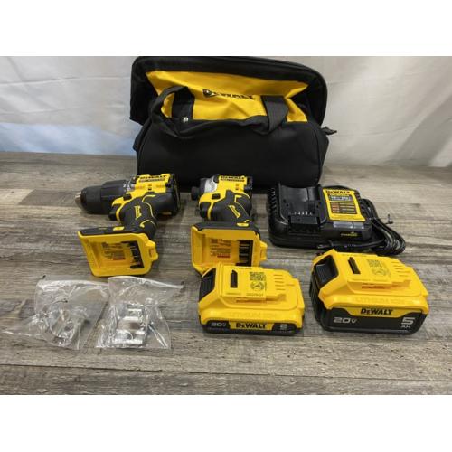 AS-IS DEWALT ATOMIC 20V MAX Lithium-Ion Cordless 2-Tool Combo Kit