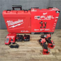 HOUSTON LOCATION - AS-IS (APPEARS LIKE NEW) Milwaukee FUEL 18V Lithium-Ion Brushless Cordless Hammer Drill and Impact Driver Combo Kit