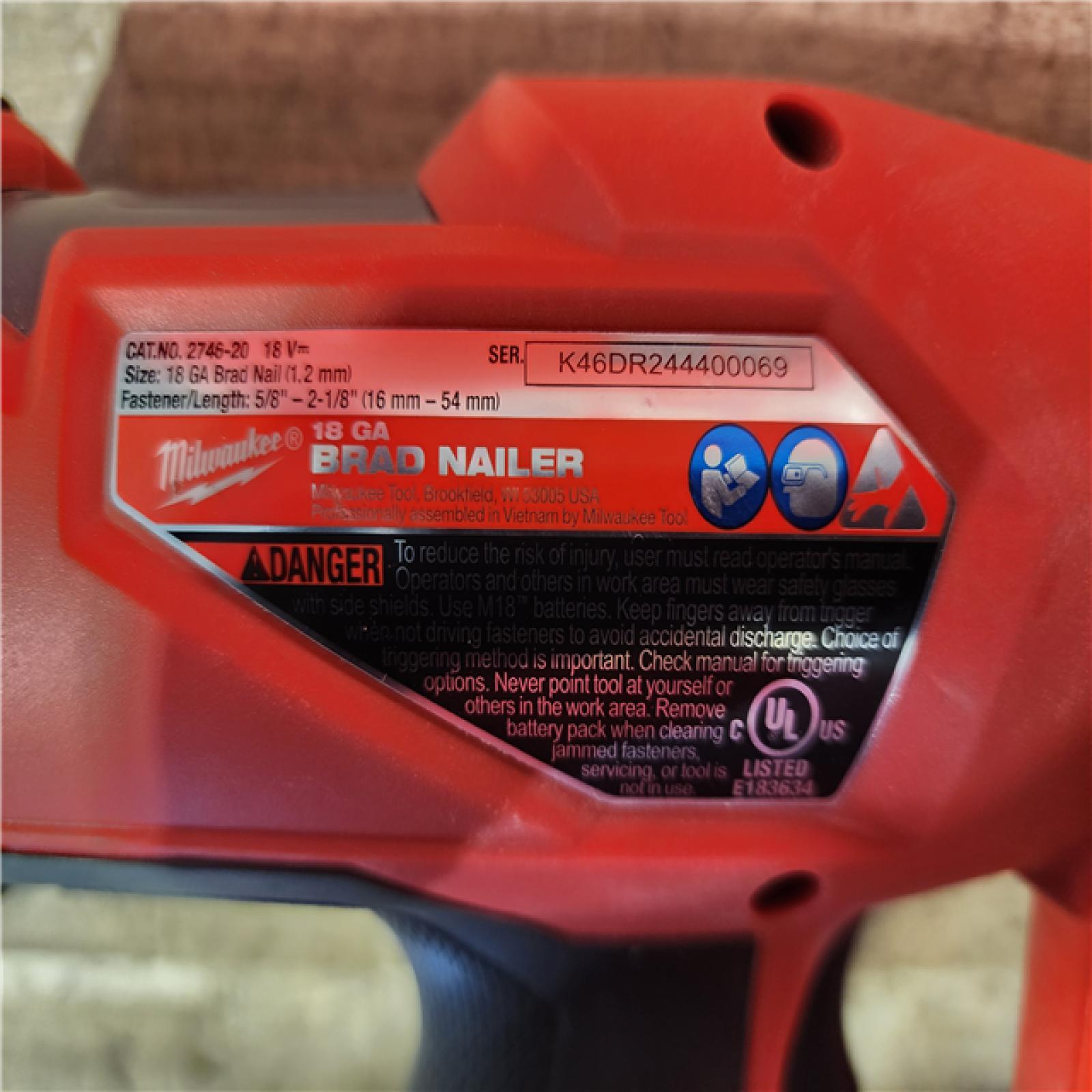 HOUSTON LOCATION - AS-IS Milwaukee FUEL 18-Volt Lithium-Ion Brushless Cordless Gen II 18-Gauge Brad Nailer (Tool-Only)