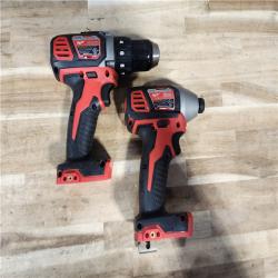 HOUSTON LOCATION - AS-IS Milwaukee M18 18V Lithium-Ion Cordless Drill Driver/Impact Driver Combo Kit