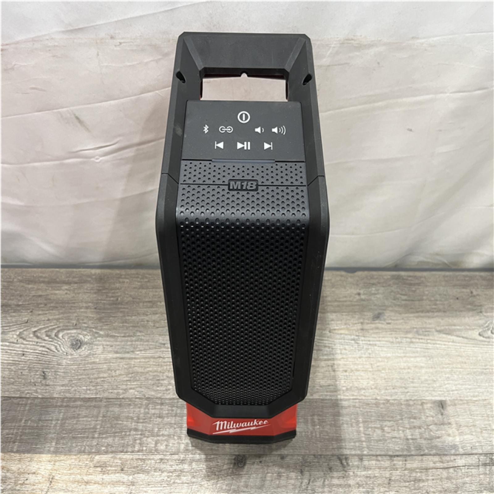 AS-IS Milwaukee 18V Lithium-Ion Cordless Wireless Bluetooth Jobsite Speaker (Tool-Only)