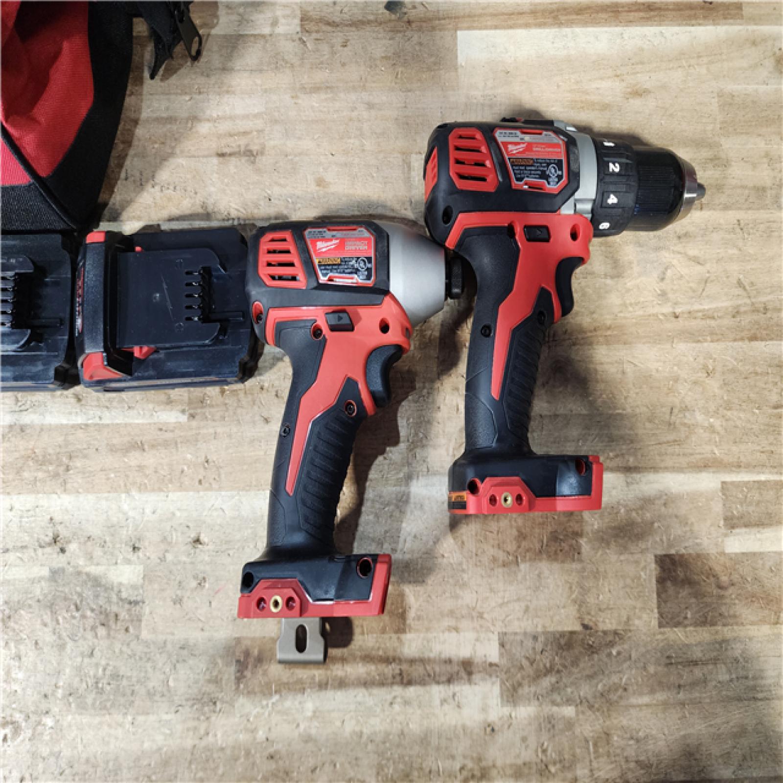 HOUSTON LOCATION - AS - IS Milwaukee 18V Lithium-Ion Cordless Drill Driver/Impact Driver Combo Kit