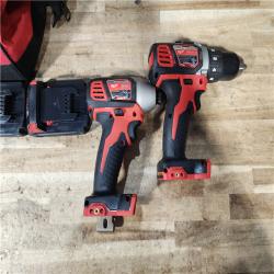 HOUSTON LOCATION - AS - IS Milwaukee 18V Lithium-Ion Cordless Drill Driver/Impact Driver Combo Kit