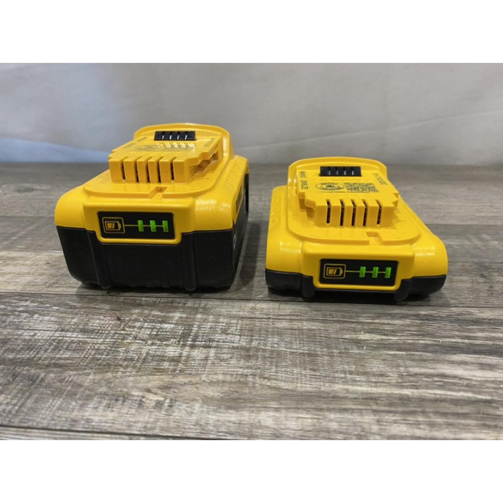 AS-IS DEWALT 20V MAX Lithium-Ion Battery Kit with 5.0Ah and 2.0Ah Battery and Charger
