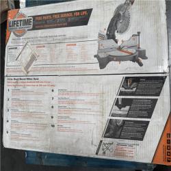 California AS-IS Ridgid 12 in. Dual Bevel Miter Saw: Appears in Excellent Condition