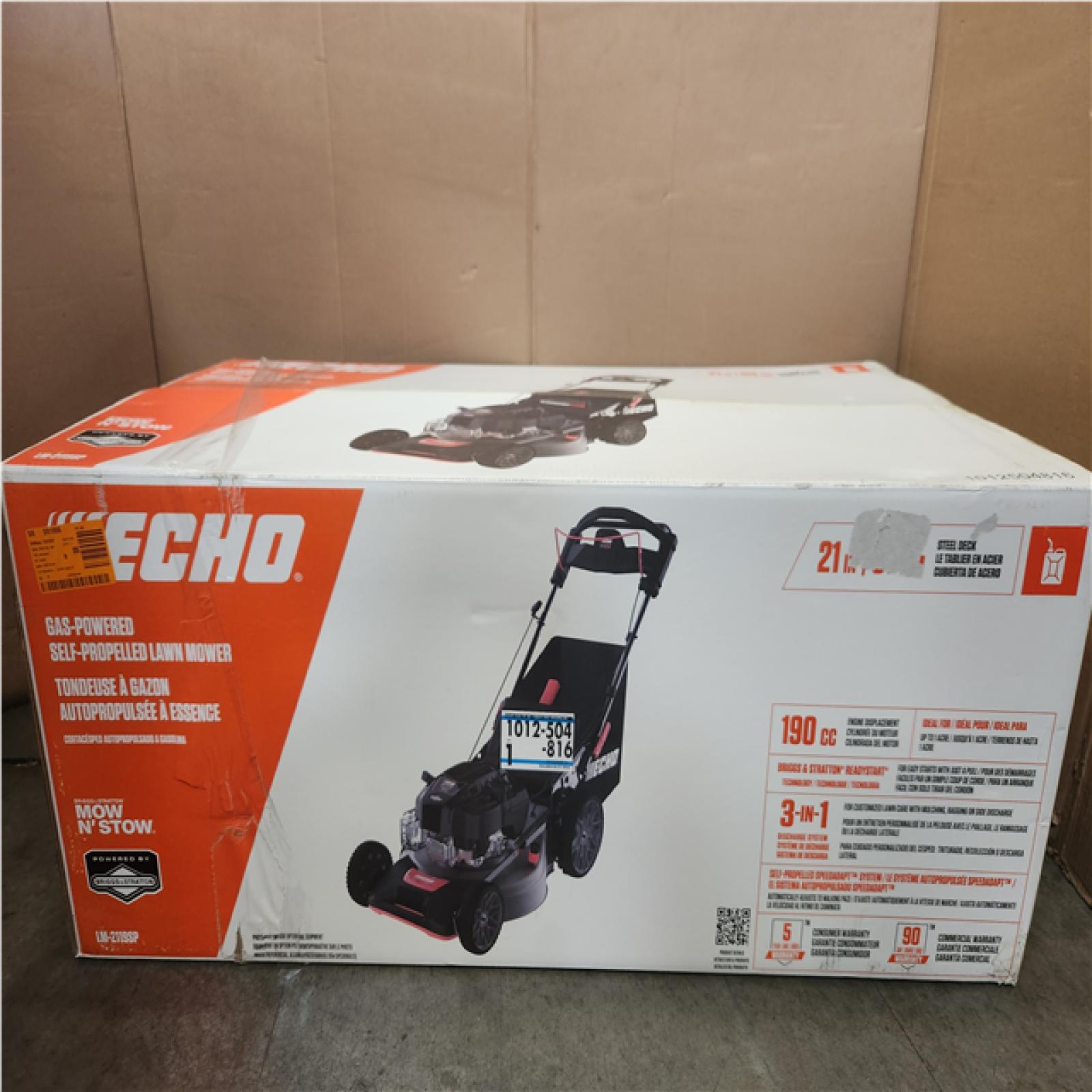 Phoenix NEW ECHO 21 in. 190 cc Briggs and Stratton Gas 3-in-1 Dual Blade RWD Self-Propelled Lawn Mower with Single Lever Deck Adjustment