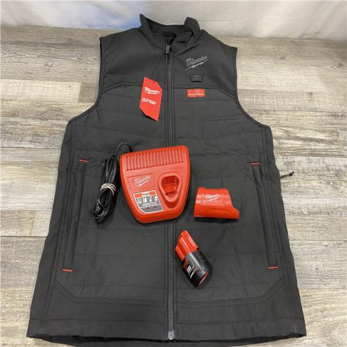 AS-IS Milwaukee Men's Medium 12V Lithium-Ion Cordless AXIS Black Heated Vest Kit