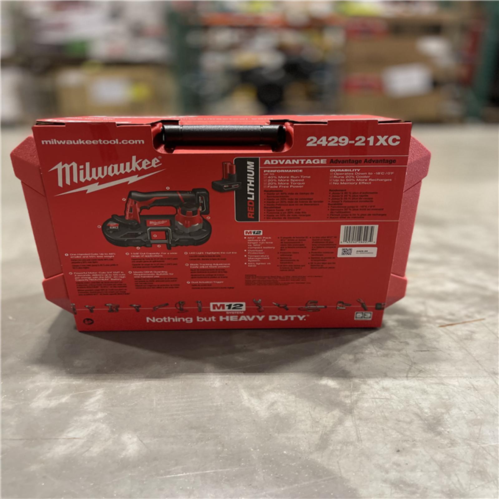 DALLAS LOCATION- NEW!- Milwaukee 2429-21XC M12 Cordless Sub-Compact Bandsaw Kit