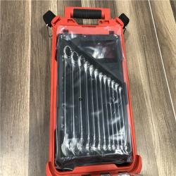 AS-IS Milwaukee Metric Combination Wrench Set with PACKOUT Compact Organizer (15-Piece)