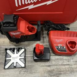 AS-IS Milwaukee 12-Volt Lithium-Ion Cordless Green 250 ft. 3-Plane Laser Level Kit