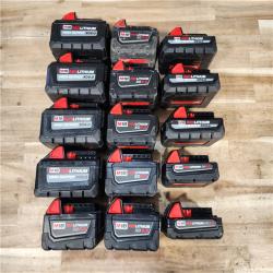 HOUSTON LOCATION - AS-IS MILWAUKEE BATTERY PACK QTY - 15