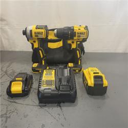 AS-IS- DeWalt 20V XR Lithium-Ion Cordless 2-Tool Combo Kit with 4.0 Ah and 1.7 Ah Batteries and Charger