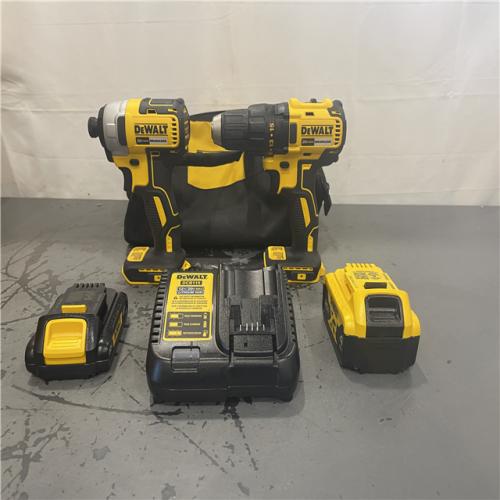 AS-IS- DeWalt 20V XR Lithium-Ion Cordless 2-Tool Combo Kit with 4.0 Ah and 1.7 Ah Batteries and Charger
