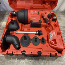 AS-IS Milwaukee 12-Volt Lithium-Ion Cordless Drain Cleaning Airsnake Air Gun Kit