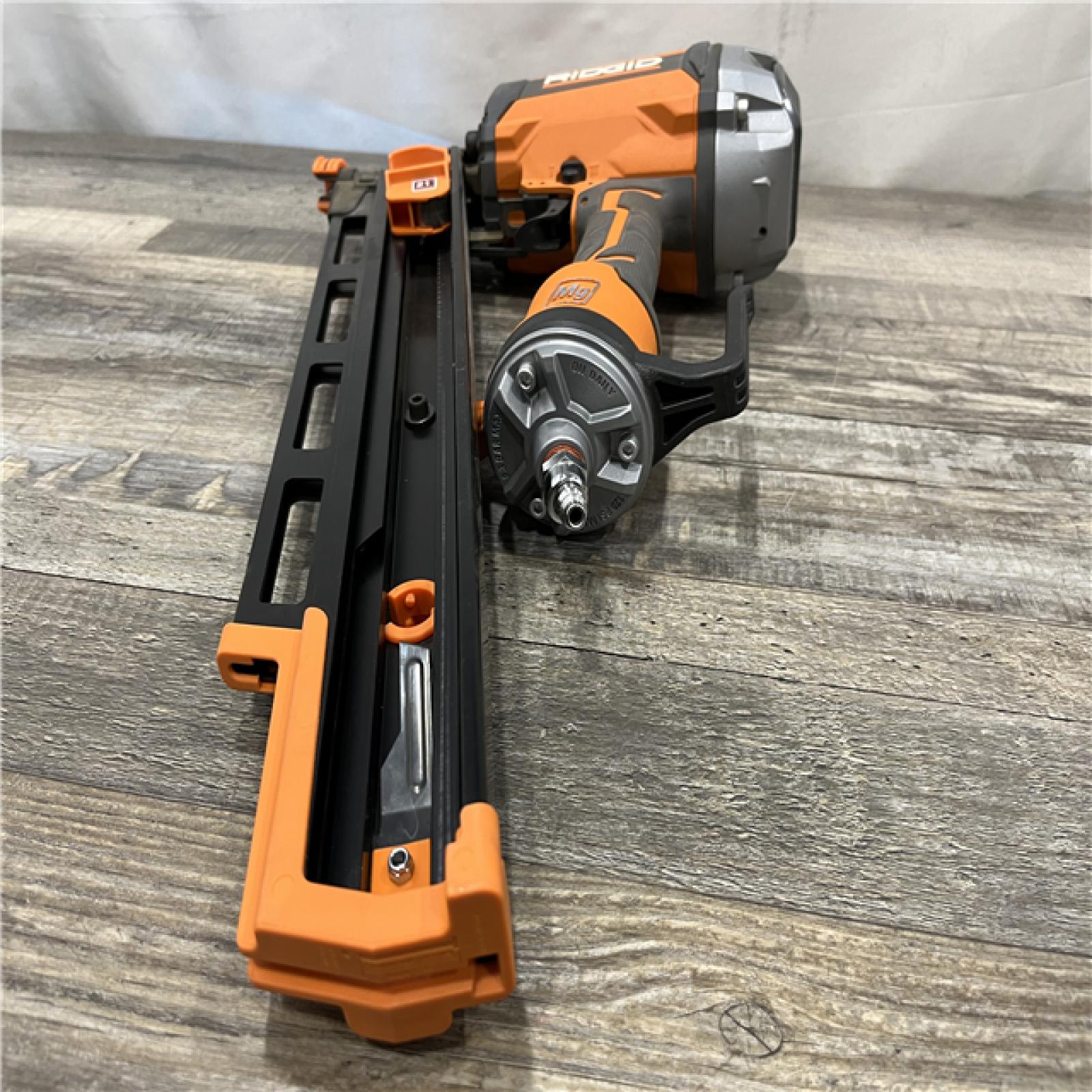 AS-IS RIDGID Pneumatic 21-Degree 3-1/2 in. Round Head Framing Nailer