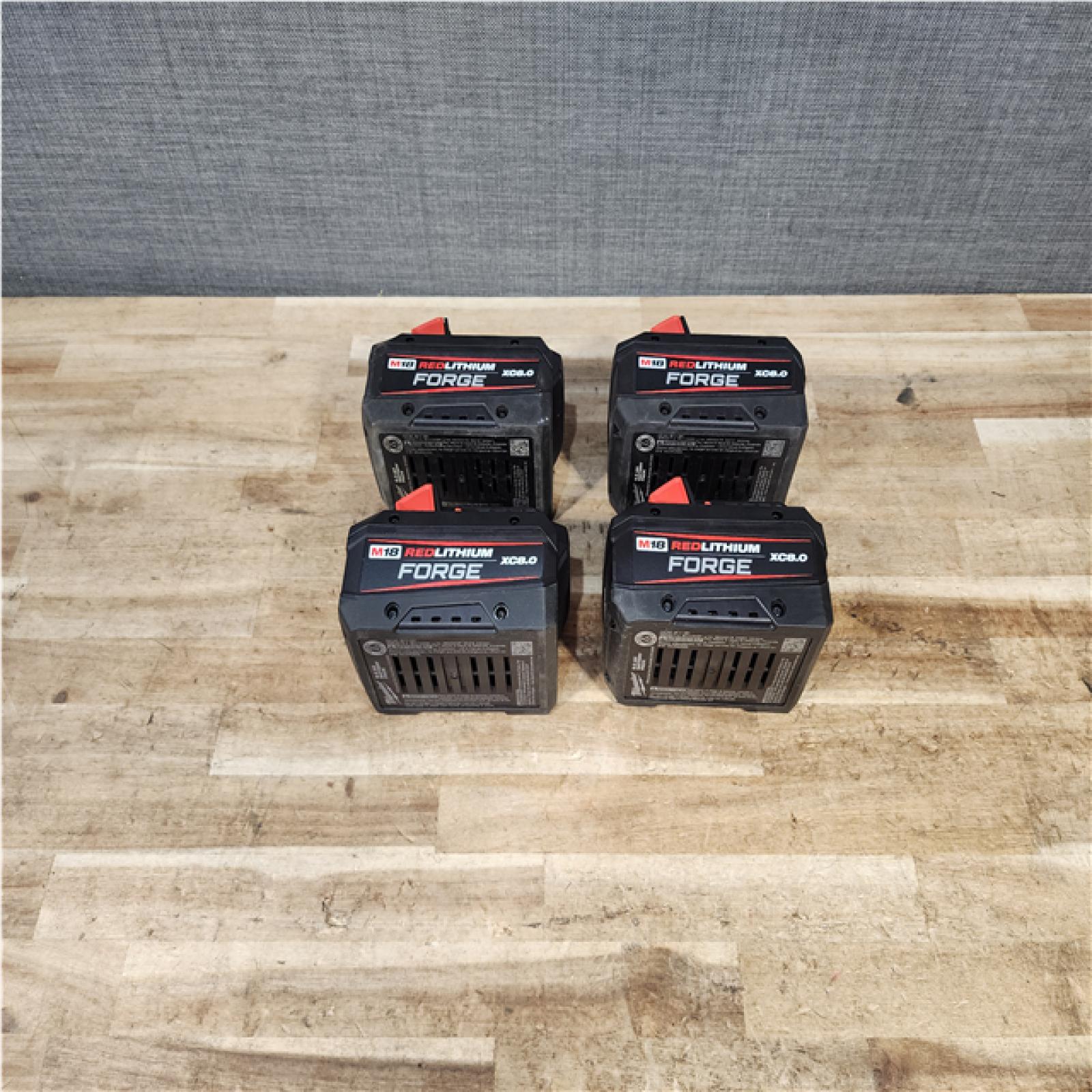 HOUSTON LOCATION - AS - IS MILWAUKEE BATTERY PACK QTY - 4