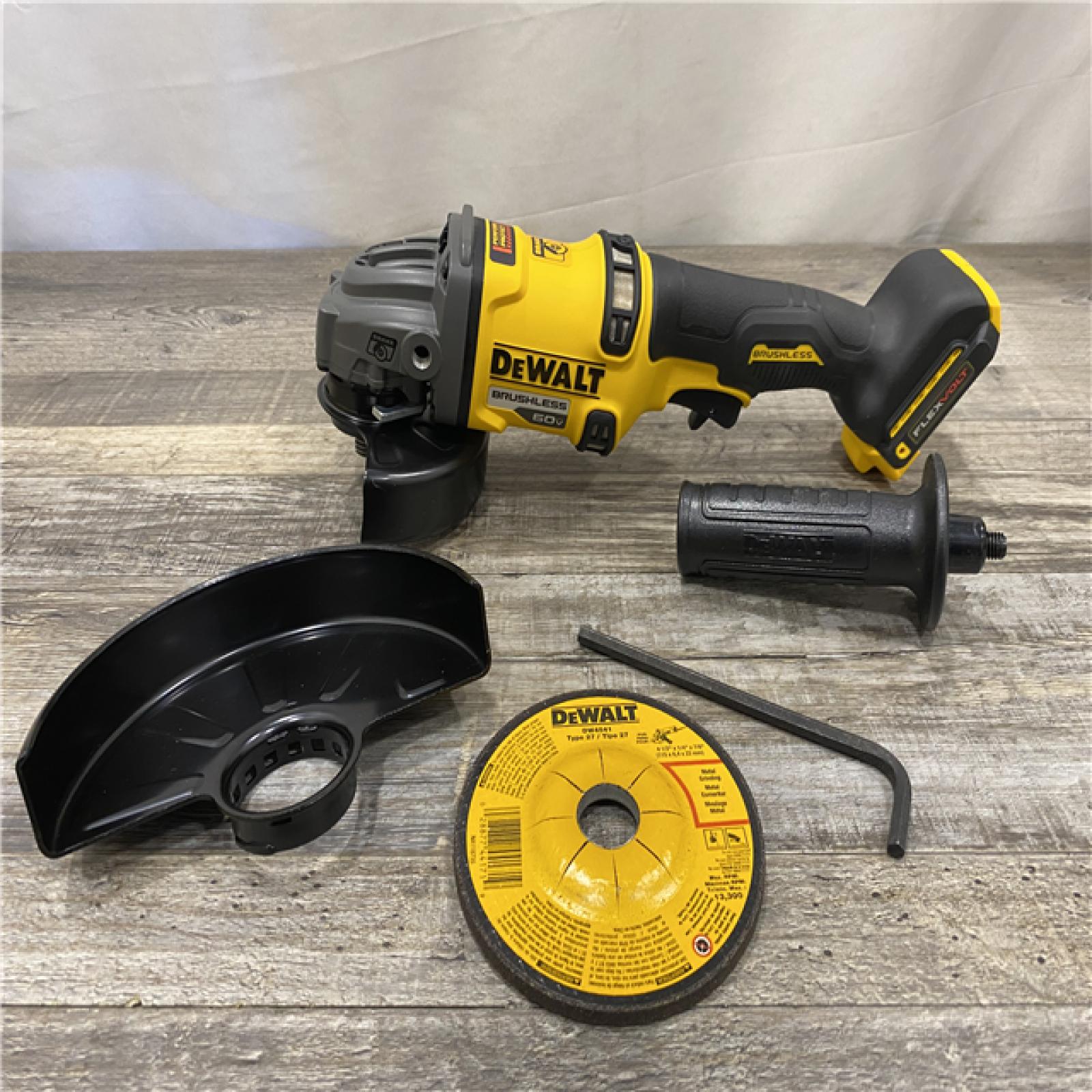 AS-IS DEWALT 60V MAX Cordless Brushless 4.5 in. to 6 in. Small Angle Grinder with Kickback Brake (Tool Only)