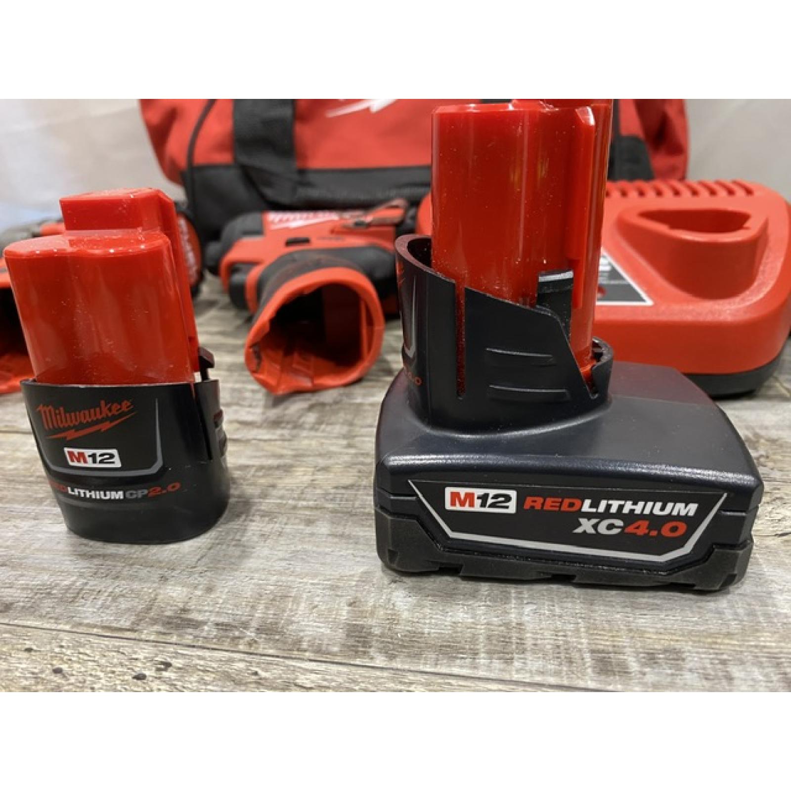 AS-IS Milwaukee FUEL 12-Volt Lithium-Ion Brushless Cordless Hammer Drill and Impact Driver Combo Kit