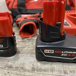 AS-IS Milwaukee FUEL 12-Volt Lithium-Ion Brushless Cordless Hammer Drill and Impact Driver Combo Kit