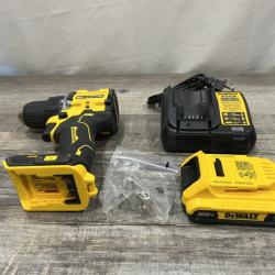 AS-IS DEWALT Atomic 20V Lithium-Ion Cordless Compact 1/2 in. Drill/Driver Kit