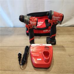 AS-IS- Milwaukee 12V Brushless Hammer Drill and Impact Driver Combo Kit