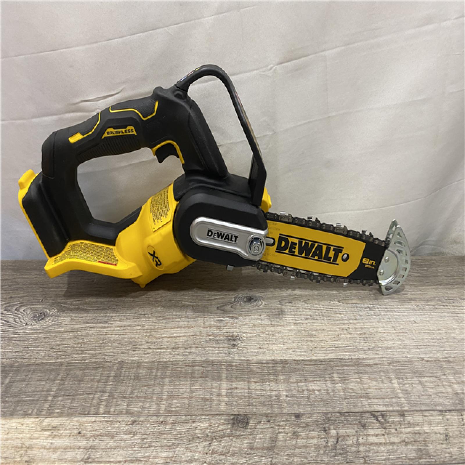 AS-IS DEWALT 20V MAX 8 in. Brushless Cordless Battery Powered Pruning Chainsaw (Tool Only)