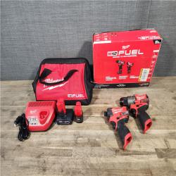 HOUSTON LOCATION - AS-IS Milwaukee 3497-22 12V Brushless Hammer Drill and Impact Driver Combo Kit