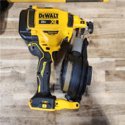 HOUSTON LOCATION - AS-IS DEWALT 20V MAX Lithium-Ion 15-Degree Electric Cordless Roofing Nailer Kit