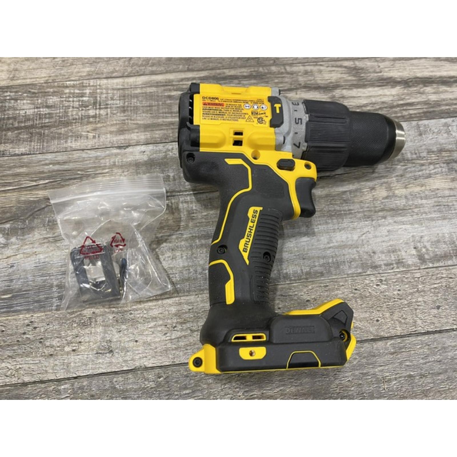 AS-IS DEWALT 20V XR Brushless Cordless 1/2 in. Hammer Drill (Tool-Only)