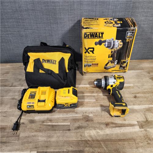 HOUSTON LOCATION - AS-IS DEWALT 20V XR Lithium-Ion Cordless Hammer Drill Kit with 8.0 Ah Battery, Charger and Kit Bag