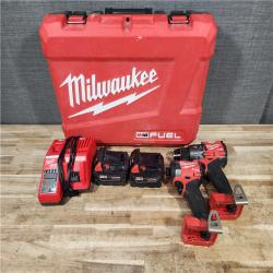 HOUSTON LOCATION - AS - IS Milwaukee FUEL 18V Lithium-Ion Brushless Cordless Hammer Drill and Impact Driver Combo Kit