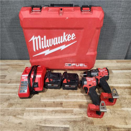 HOUSTON LOCATION - AS - IS Milwaukee FUEL 18V Lithium-Ion Brushless Cordless Hammer Drill and Impact Driver Combo Kit