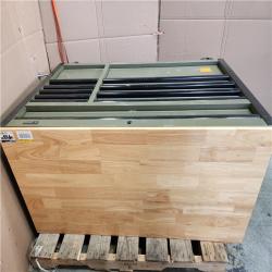 Phoenix AS-IS Husky Limited Edition 52 in. x 24.5 in. D 10-Drawer Army Green Mobile Workbench with Solid Wood Top