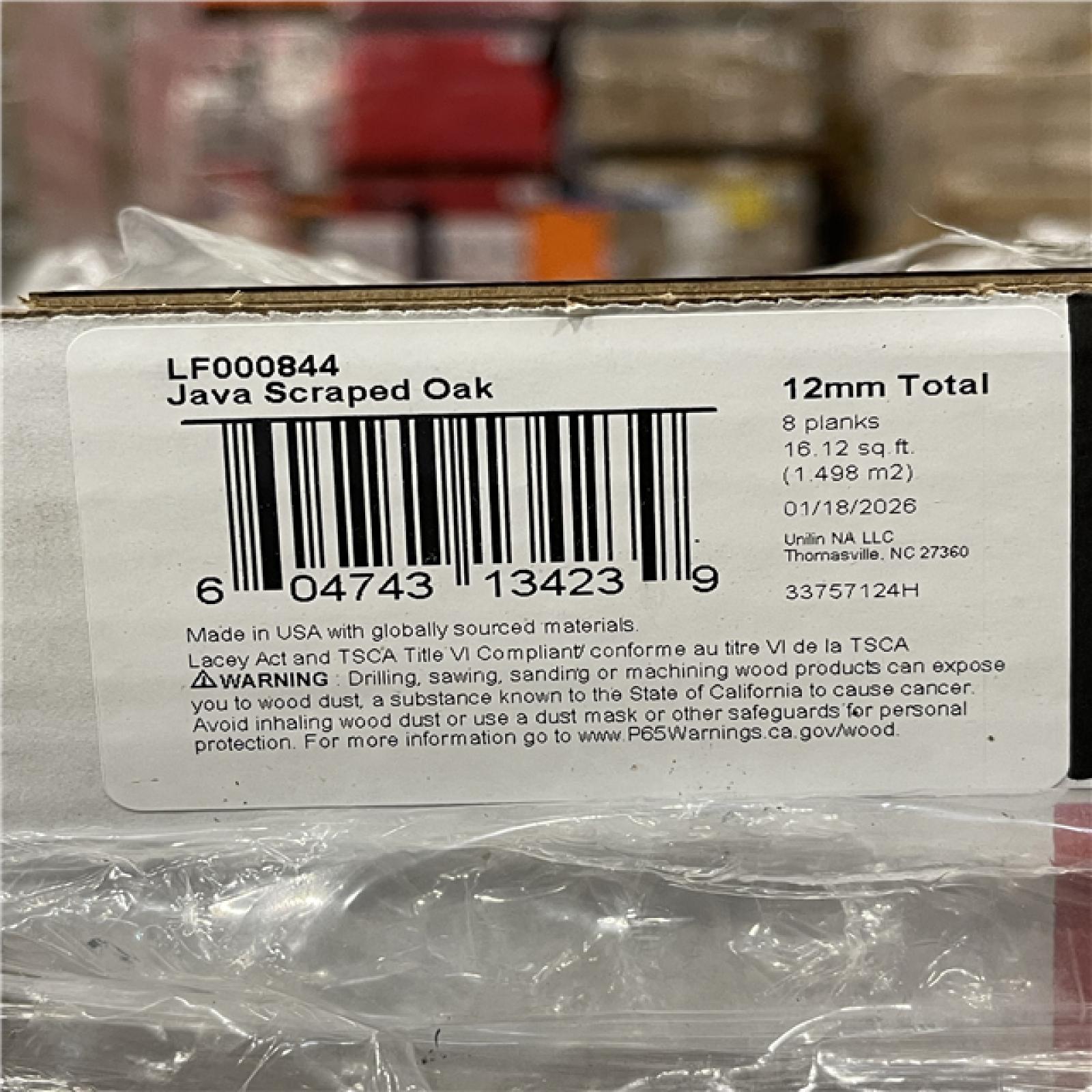DALLAS LOCATION- Pergo Outlast+ Java Scraped Oak 12 mm T x 6.1 in. W Waterproof Laminate Wood Flooring PALLET (52 CASES)