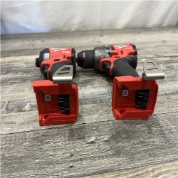 AS-IS Milwaukee FUEL 18V Lithium-Ion Brushless Cordless Hammer Drill and Impact Driver Combo Kit