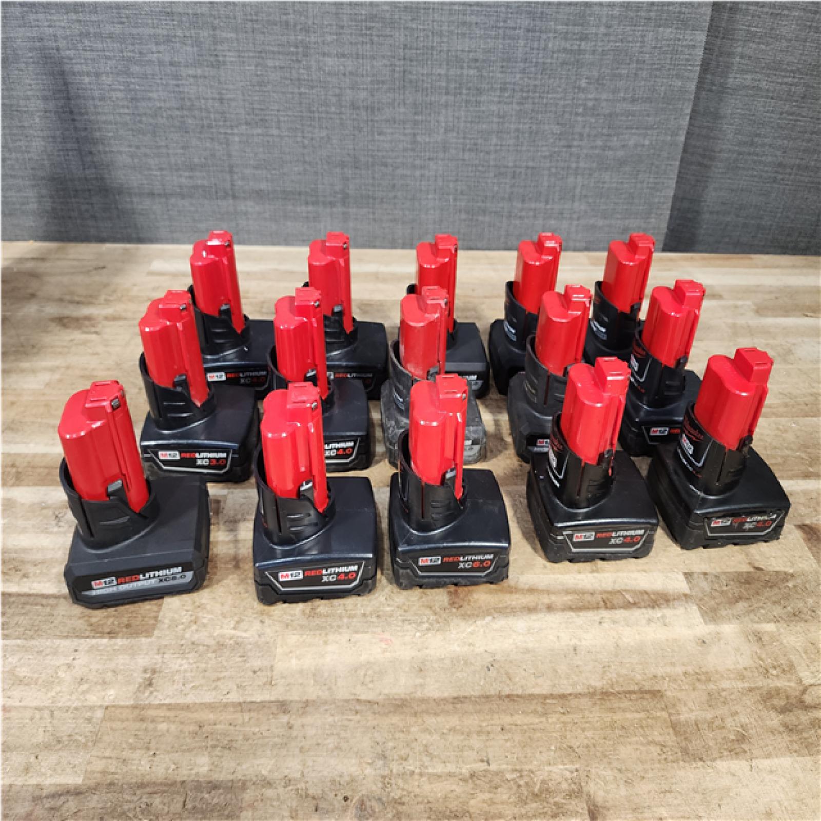 Houston Location AS-IS Milwaukee Batteries QTY/15