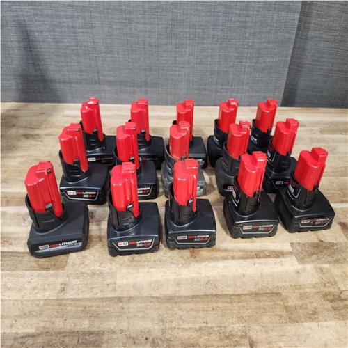 Houston Location AS-IS Milwaukee Batteries QTY/15
