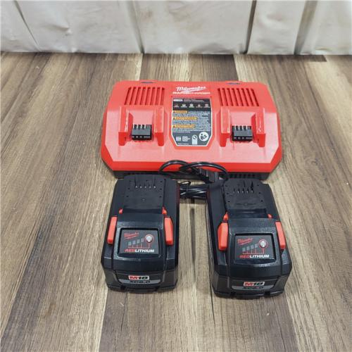 AS IS Milwaukee M18 REDLITHIUM FORGE XC8.0 Dual Battery Starter Bundle - 48-59-1888