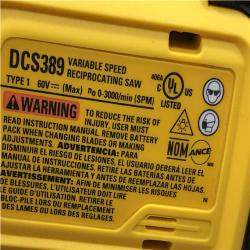 AS-IS DEWALT FLEXVOLT 60V MAX Cordless Brushless Reciprocating Saw (Tool Only)