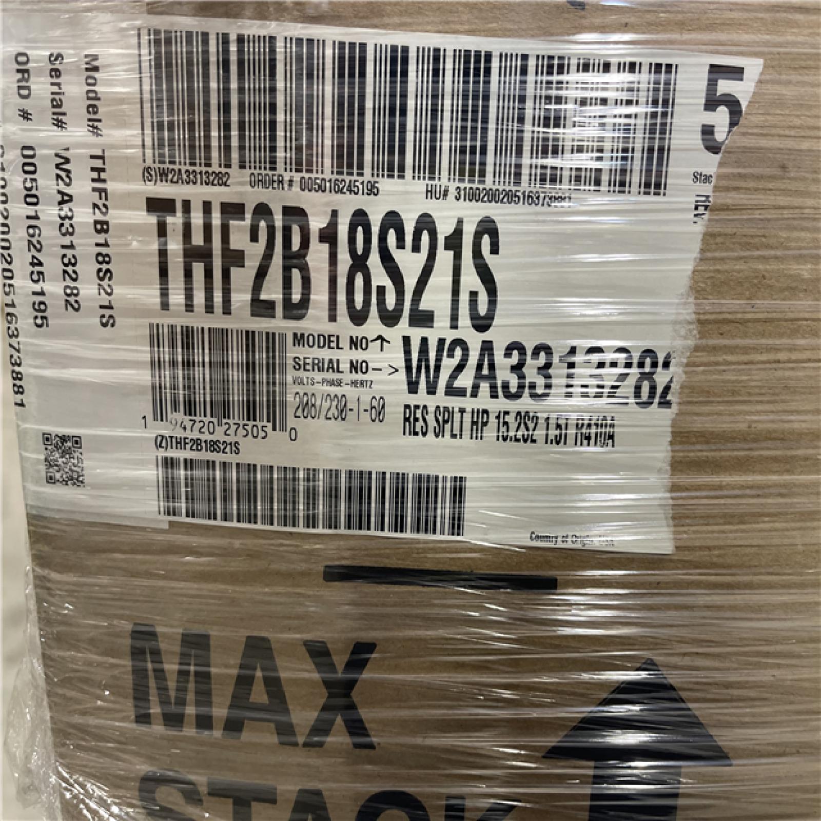 DALLAS LOCATION- JOHNSON CONTROLS 1.5 TON 15.2SEER CONDENSER (2 UNITS)
