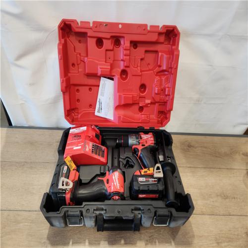 AS-IS- Milwaukee FUEL 18V Lithium-Ion Brushless Cordless Hammer Drill and Impact Driver Combo Kit
