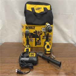 AS-IS DEWALT 20V MAX Cordless Brushless Hammer Drill/Driver 2 Tool Combo Kit