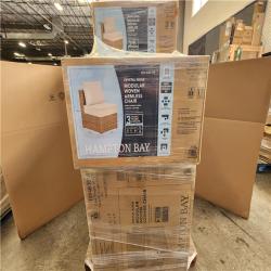 Phoenix NEW Hampton Bay Crystal Ridge Wicker Outdoor Modular Sectional Set With Almond CushionGuard Cushions (5-Piece Set)