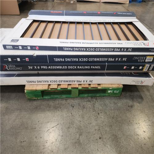 Phoenix NEW Aria Railing Stair Railing (36X6') (36X8') Pre-Assembled Deck Railing Panels Black Pallet